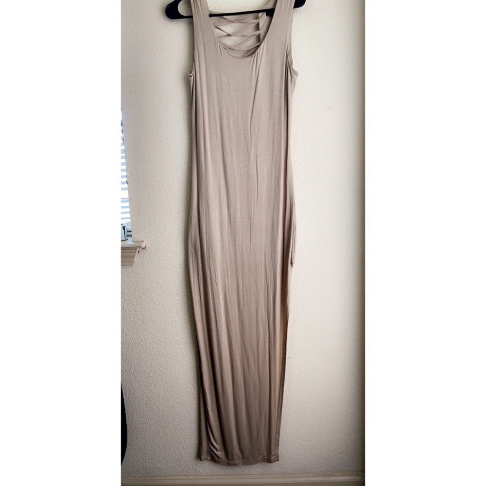 nude Maxi Dress